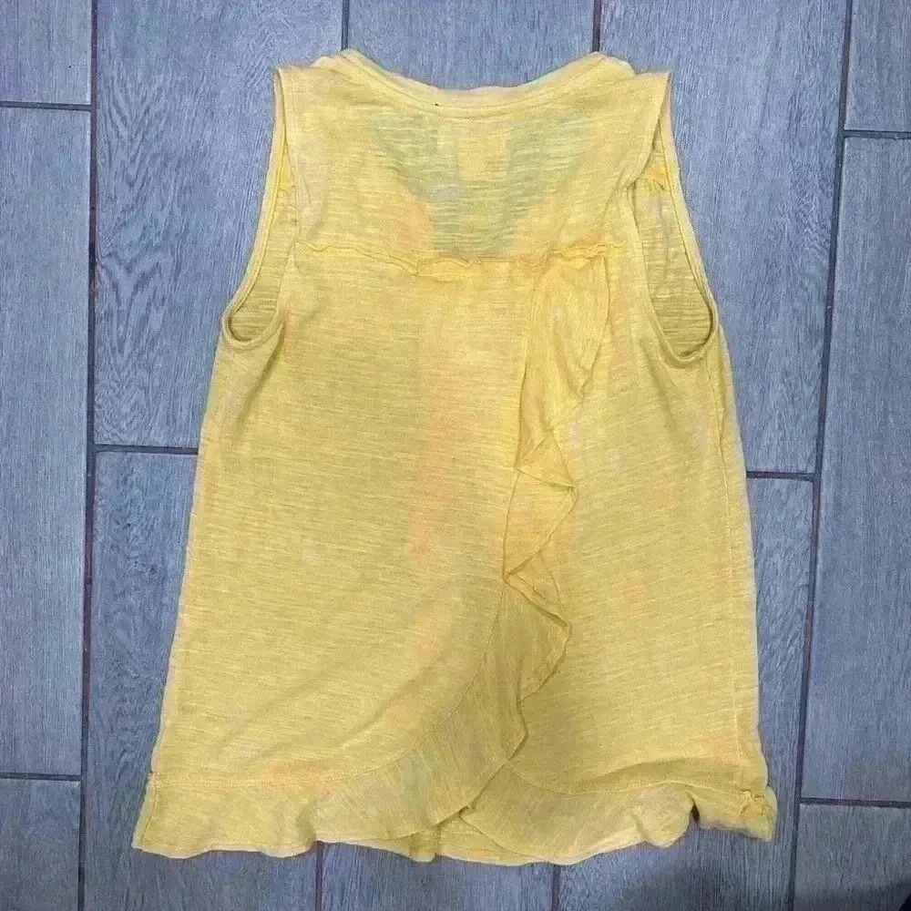 Anthropology Maeve Yellow Ruffled Rib Halter Tank Size XS​ - Picture 4 of 4